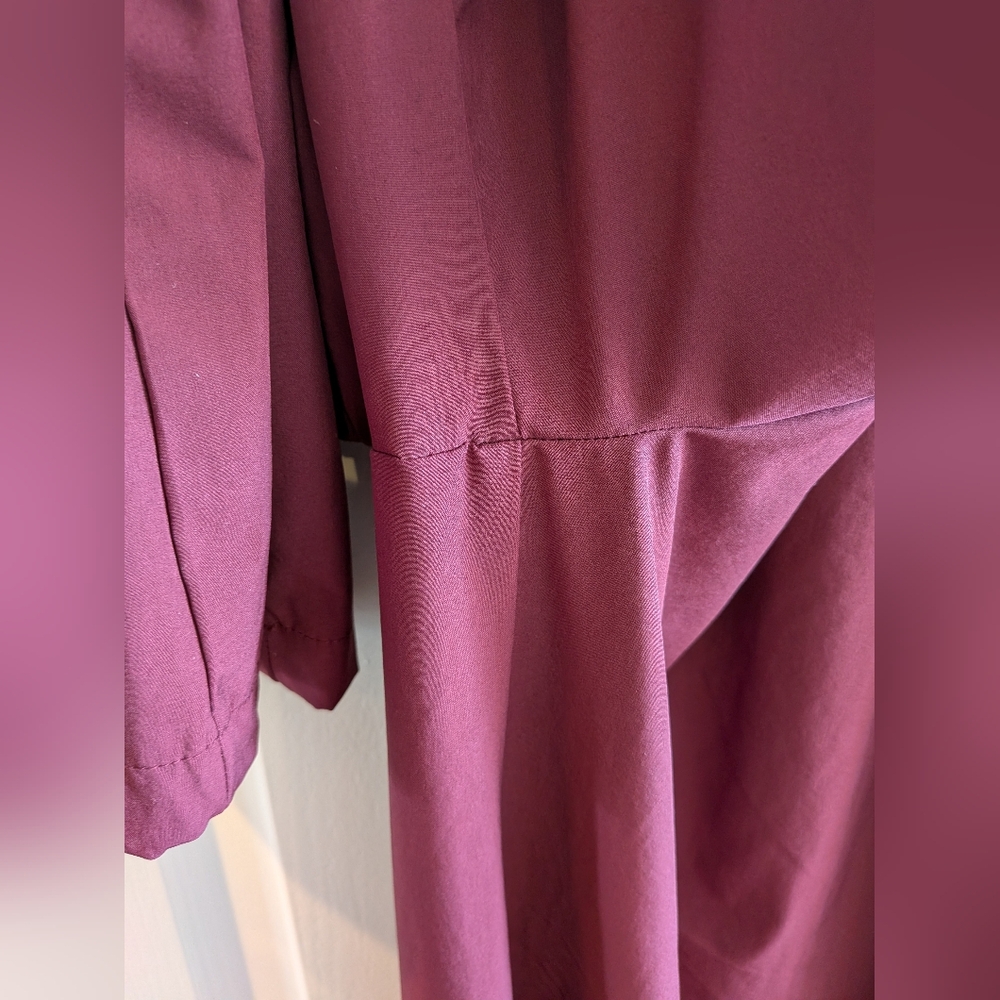 Halara Breezeful Wide Leg Jumpsuit Backless Pocket Burgundy Size S Flowy Resort - Picture 9 of 15